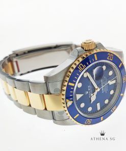 Alternative view of UNWORN !!! ROLEX YELLOW ROLESOR OYSTER PERPETUAL BLUE SUBMARINER DATE 41 "AN" SERIES " ROYAL BLUE DIAL" WITH BOX & CERT 126613LB