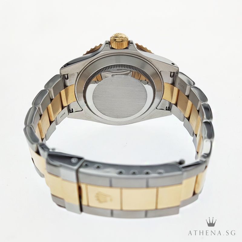 ROLEX HALF-GOLD OYSTER PERPETUAL SUBMARINER DATE "P" SERIES "BLUE DIAL" WITH BOX & CERT 16613 - Image 3