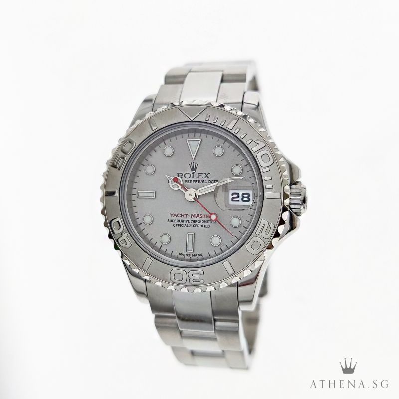 ROLEX ROLESIUM LADIES OYSTER PERPETUAL DATE YACHT-MASTER "Y" SERIES WITH ROLEX POUCH & CERT 169622