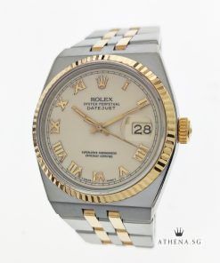RARE !!! VINTAGE ROLEX HALF GOLD OYSTER QUARTZ "CREAM ROMAN DIAL" 17013 (COLLECTIBLE TIMEPIECE)