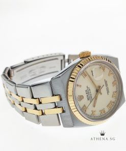 Alternative view of RARE !!! VINTAGE ROLEX HALF GOLD OYSTER QUARTZ "CREAM ROMAN DIAL" 17013 (COLLECTIBLE TIMEPIECE)