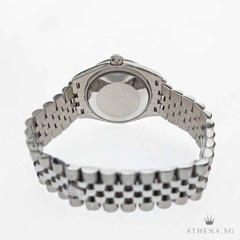 UNWORN !!! ROLEX MID-SIZE OYSTER PERPETUAL DATEJUST 31 "AN" SERIES "BLACK ROMAN DIAL" WITH BOX & CERT 278274 (UNDER AGENT WARRANTY) - Image 3