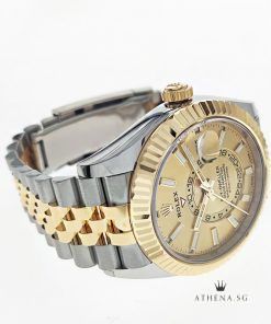 Alternative view of UNWORN !!! ROLEX YELLOW ROLESOR OYSTER PERPETUAL ANNUAL CALENDAR GMT SKY-DWELLER "AN" SERIES "CHAMPAGNE DIAL" WITH BOX & CERT 326933 [NEW 2021 MODEL]