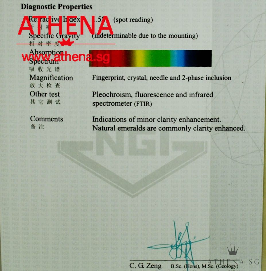 18K WG NATURAL EMERALD RING WITH DIAMOND 26.96G (WITH CERT) (EMERALD 37.06CTS DIAMOND APPROX. 3.93CTS) (SIZE 21) - Image 5