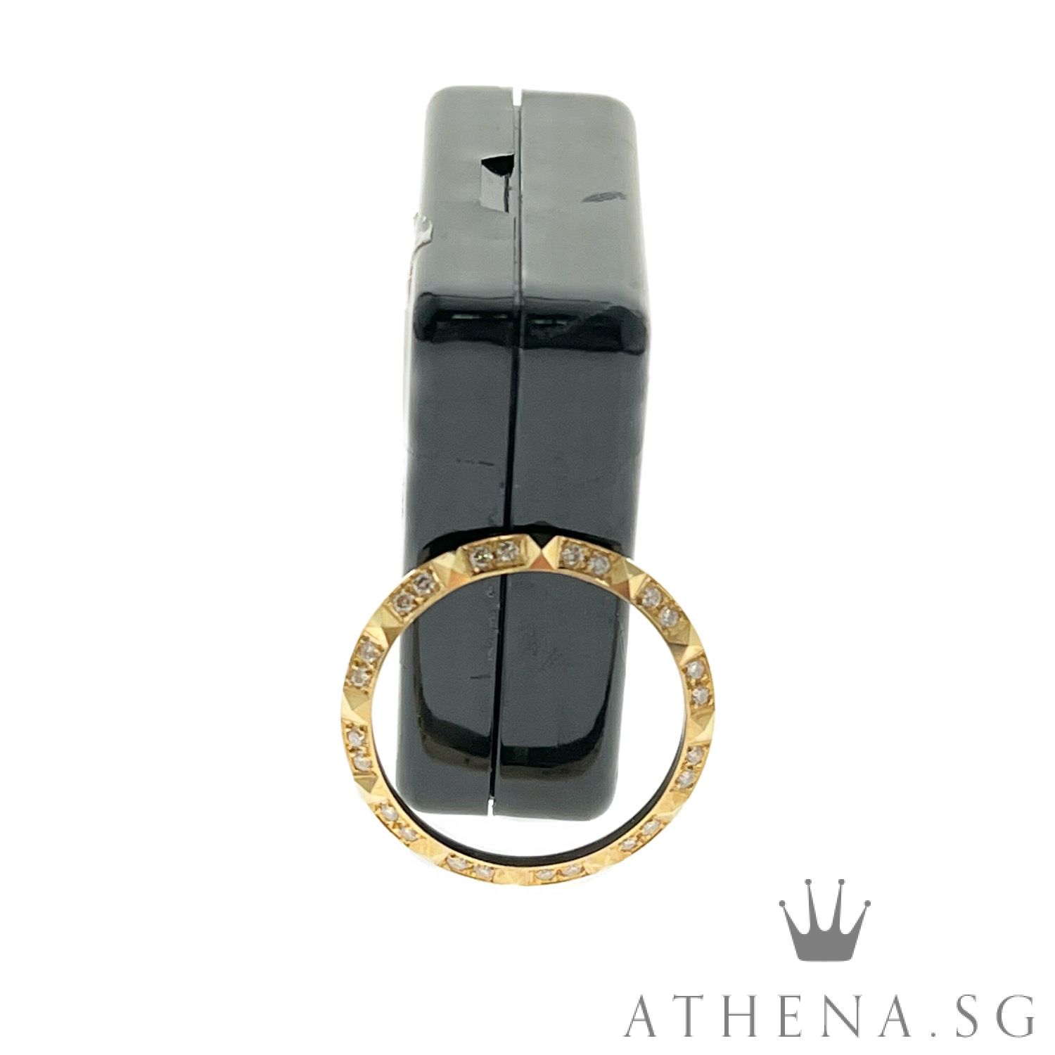 18K YG LADIES SIZE DIAMOND BEZEL 3.08G (26MM) - Image 2