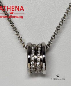 Alternative view of 18K WG BVLGARI B.ZERO PAVE DIAMOND NECKLACE 11.89G [NETT $7,800.00]