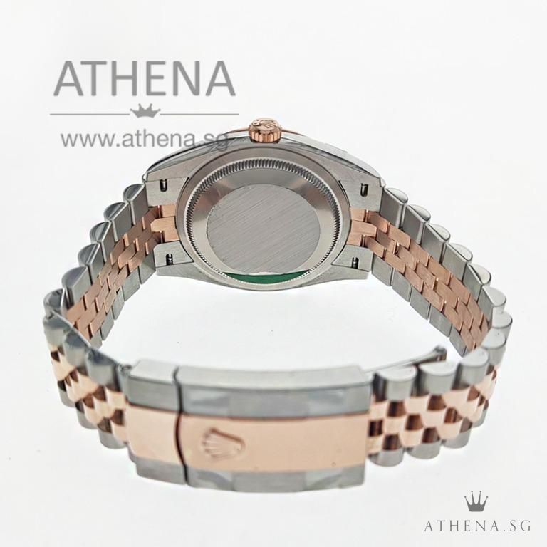 UNWORN !!! ROLEX EVEROSE ROLESOR MEN OYSTER PERPETUAL DATEJUST 36 " BLACK DIAMOND DIAL" WITH BOX & CERT 126231 - Image 3