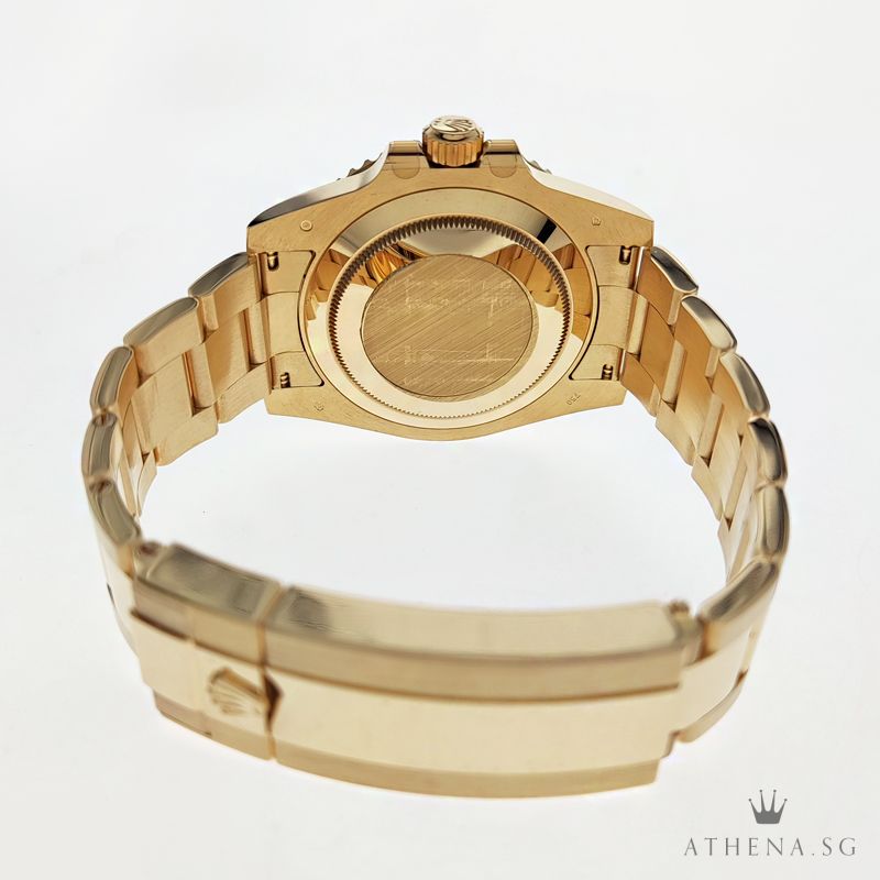 18K YELLOW GOLD ROLEX OYSTER PERPETUAL SUBMARINER DATE CERAMIC "AN" SERIES "BLUE DIAL" WITH BOX & CERT 116618LB (STILL UNDER AGENT WARRANTY) - Image 3