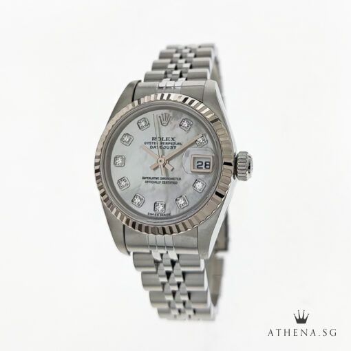 ROLEX LADIES OYSTER PERPETUAL DATEJUST 26 "Y" SERIES "MOP DIAMOND DIAL" 79174