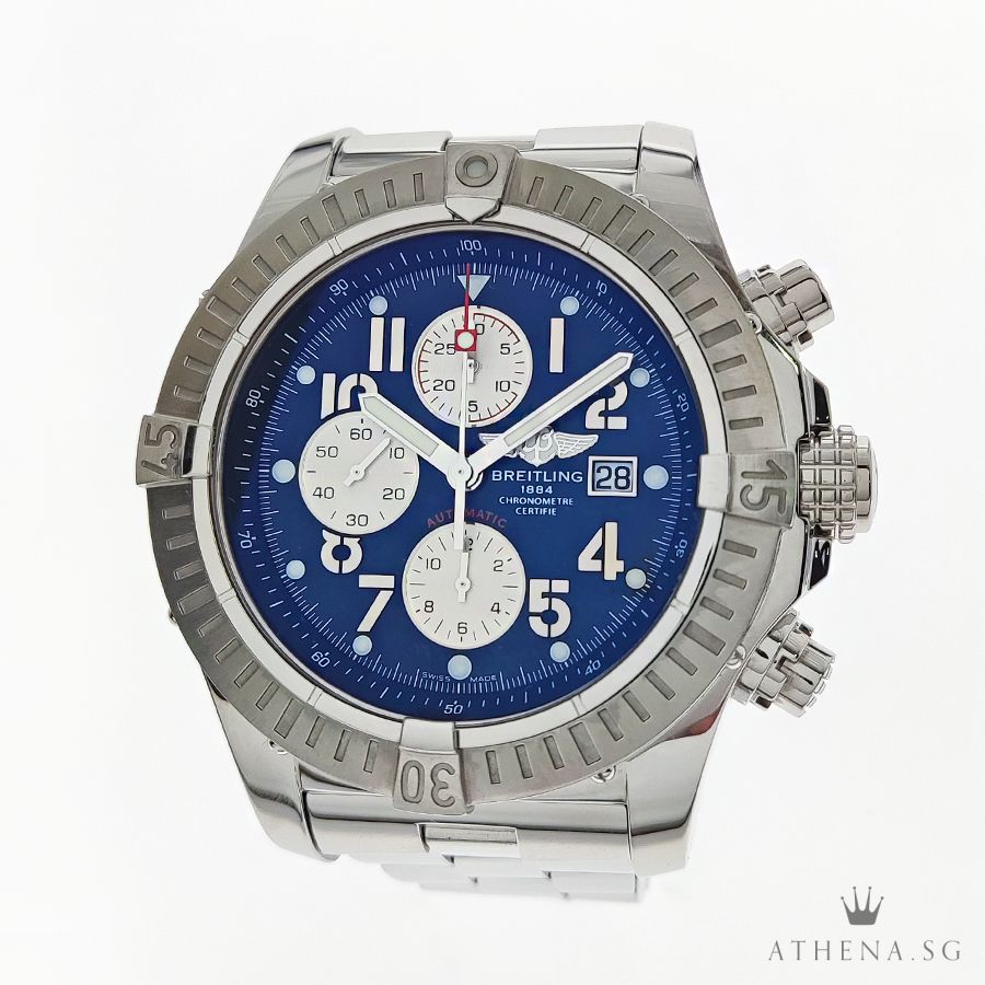 BREITLING SUPER AVENGER CHRONOGRAPH AUTOMATIC 48 " BLUE CHRONOGRAPH DIAL" A13370