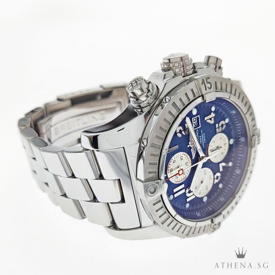 BREITLING SUPER AVENGER CHRONOGRAPH AUTOMATIC 48 " BLUE CHRONOGRAPH DIAL" A13370 - Image 2