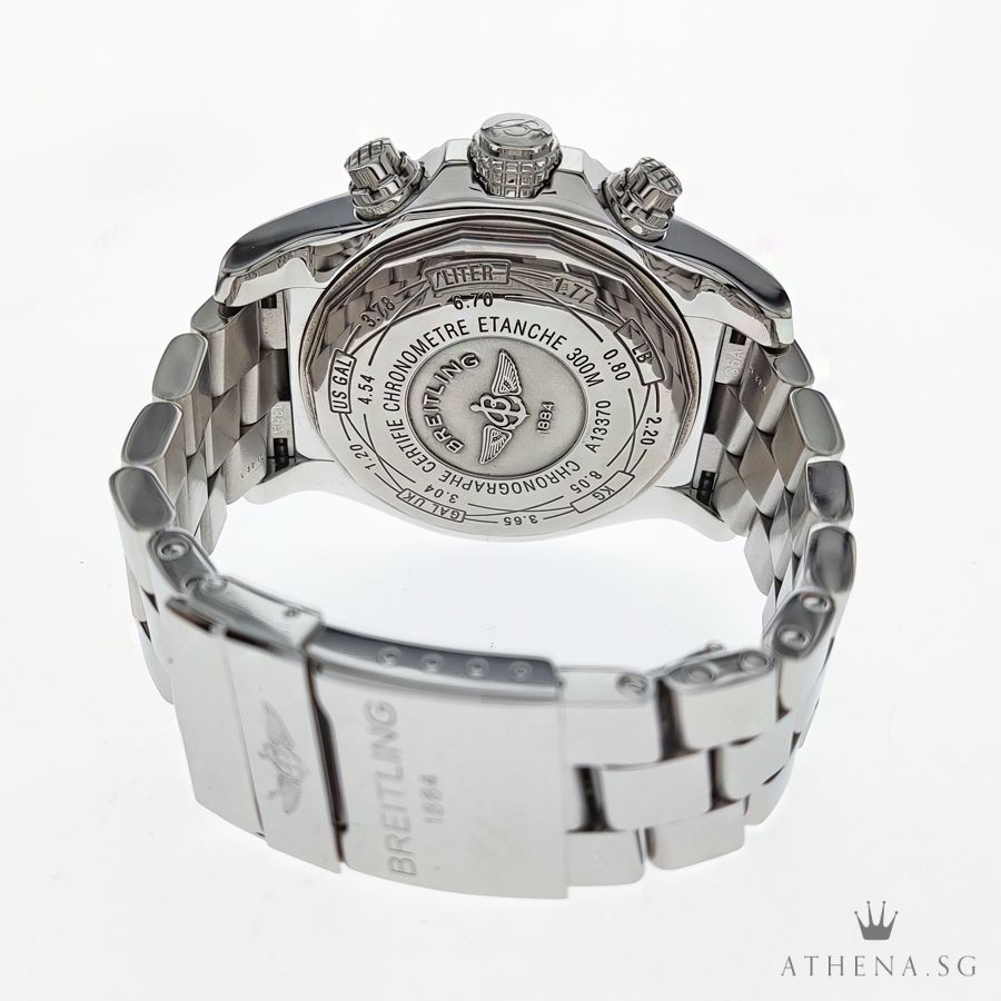 BREITLING SUPER AVENGER CHRONOGRAPH AUTOMATIC 48 " BLUE CHRONOGRAPH DIAL" A13370 - Image 3