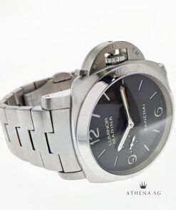 Alternative view of PANERAI LUMINOR MARINA 1950 3 DAYS AUTOMATIC "P" SERIES  "BLACK SANDWICH DIAL" WITH BOX & CERT PAM 328