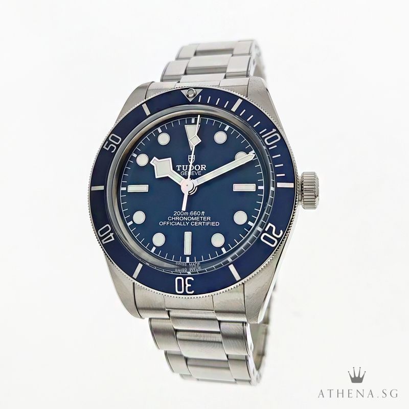 LIKE NEW !!! TUDOR HERITAGE BLACK BAY FIFTY-EIGHT "BLUE DIAL" WITH BOX & CERT M79030B (STILL UNDER AGENT WARRANTY)
