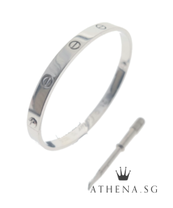 Alternative view of 18K WG CARTIER LOVE BANGLE 41.03G [SIZE 21] [WITH SVC CERT]