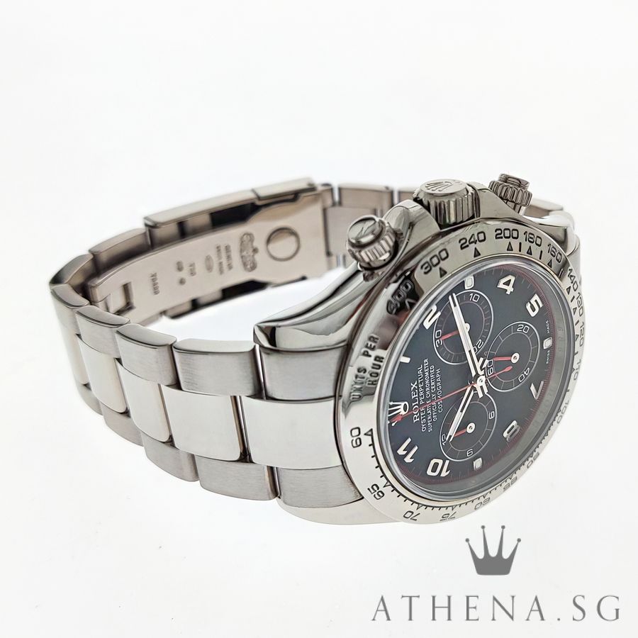 18K WHITE GOLD ROLEX OYSTER PERPETUAL COSMOGRAPH DAYTONA "M" SERIES "BLACK SPYDER DIAL" WITH BOX & CERT 116509 - Image 2