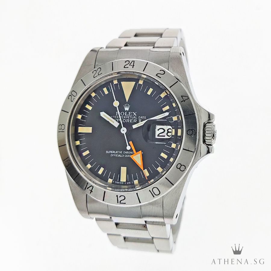 ROLEX VINTAGE OYSTER PERPETUAL DATE EXPLORER II "FRECCIONE" "MARK IV DIAL" 1655