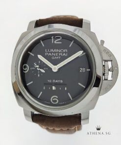 PANERAI LUMINOR 1950 10 DAYS GMT 44MM "K" SERIES "BLACK SANDWICH DIAL" WITH BOX & CERT PAM 270