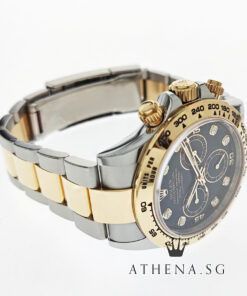 Alternative view of ROLEX YELLOW ROLESOR OYSTER PERPETUAL COSMOGRAPH DAYTONA "AN" SERIES "BLACK DIAMOND DIAL" WITH BOX & CERT 116503 (STILL UNDER AGENT WARRANTY)