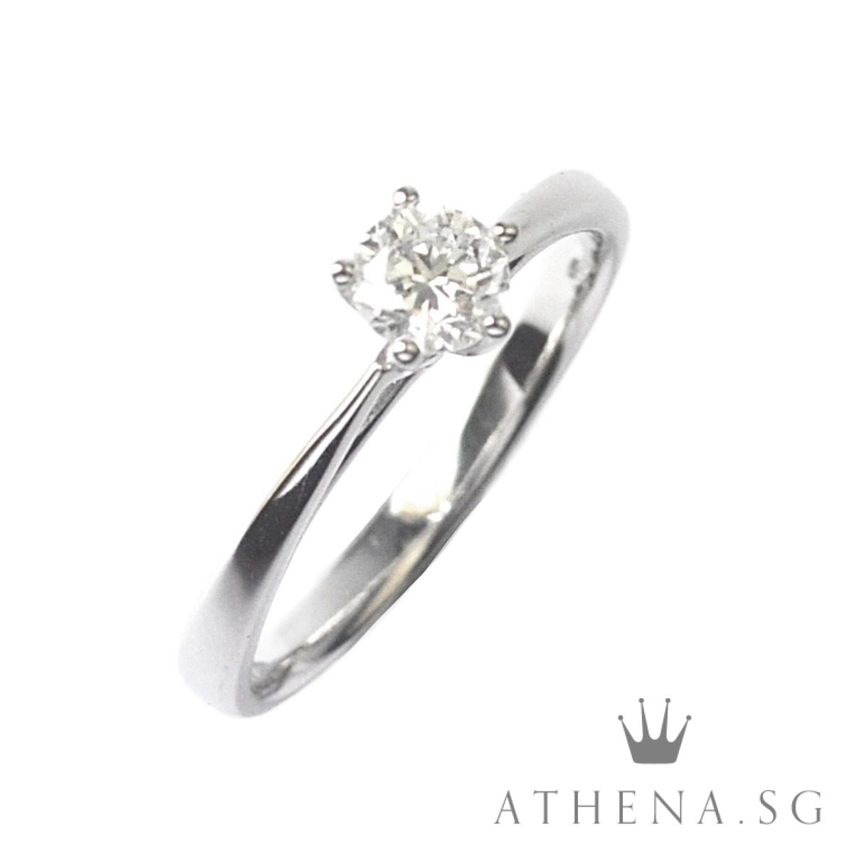 18K/W DIAMOND RING D1-0.38CTS (E/VS1) 2.58G (SIZE 14) (WITH GIA LASER INSCRIPT & GIA REPORT) - Image 5