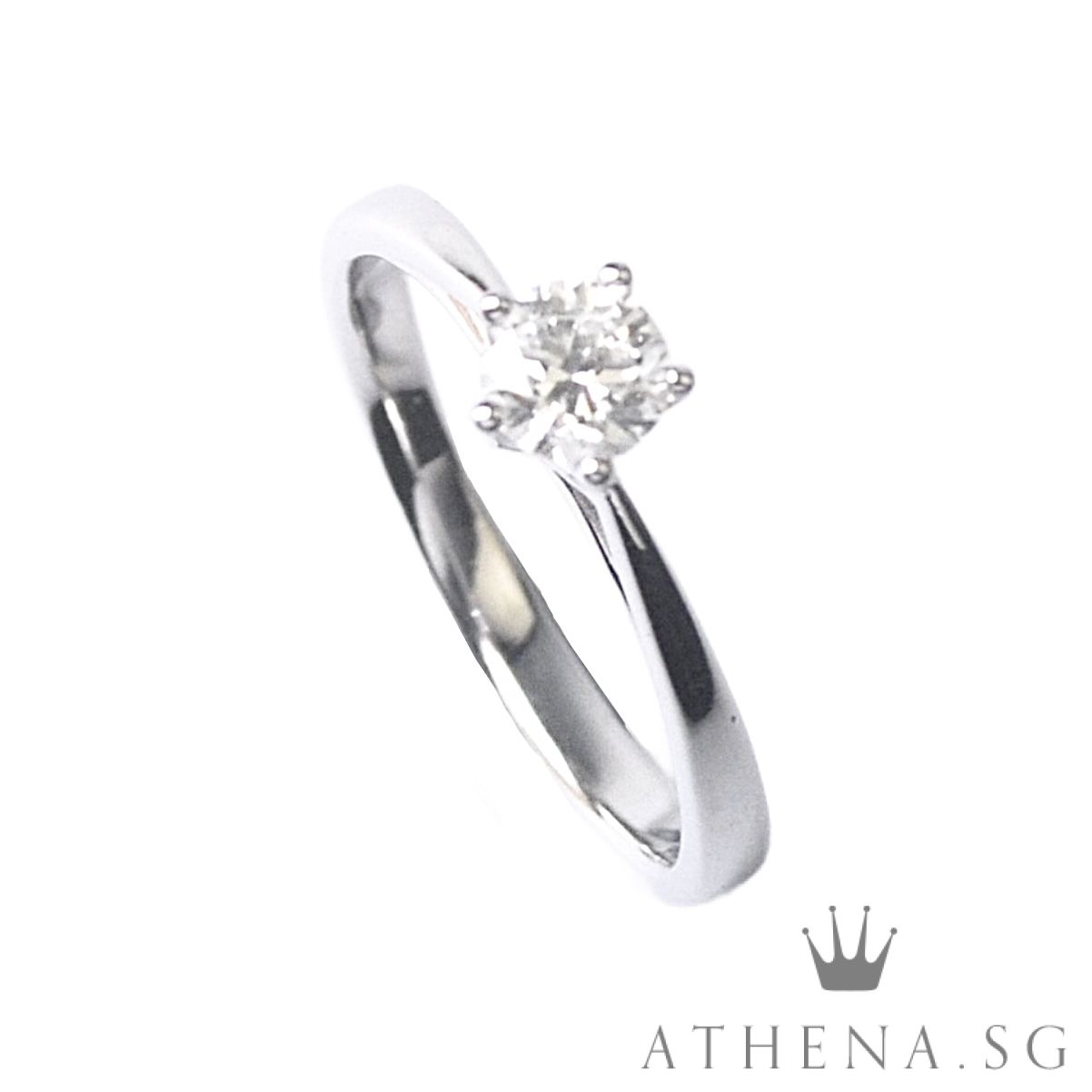 18K/W DIAMOND RING D1-0.38CTS (E/VS1) 2.58G (SIZE 14) (WITH GIA LASER INSCRIPT & GIA REPORT) - Image 6