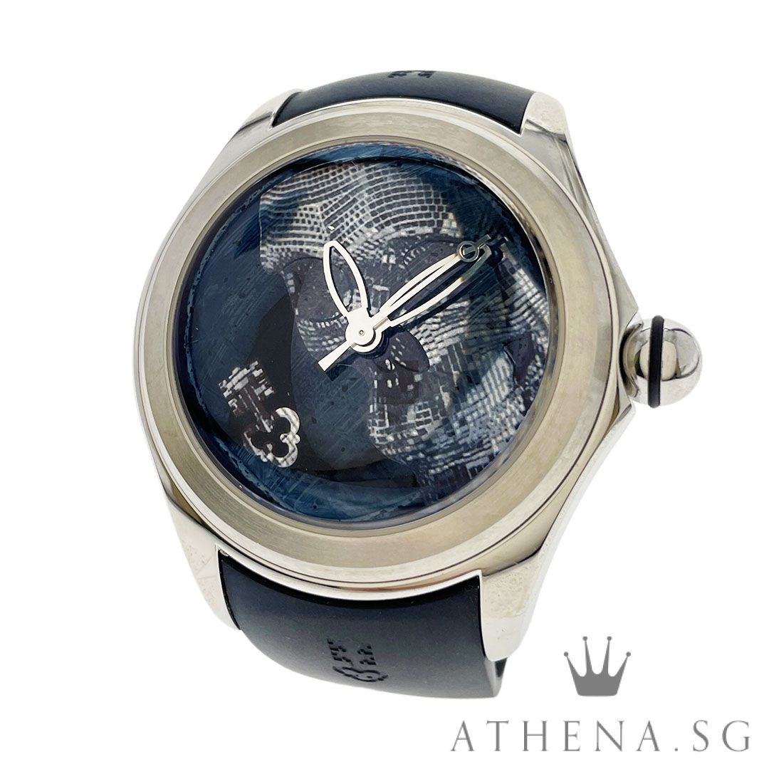 UNWORN!! CORUM DEATH STAR BUBBLE SOLAR "SKULL DIAL" AUTOMATIC LIMITED EDITION OF 88 PIECES WITH BOX & CERT FULL SET 082.310.20