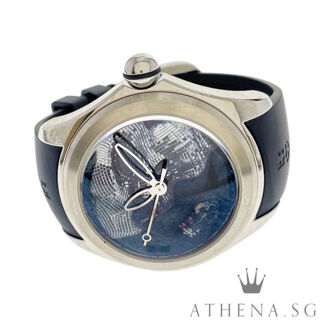 UNWORN!! CORUM DEATH STAR BUBBLE SOLAR "SKULL DIAL" AUTOMATIC LIMITED EDITION OF 88 PIECES WITH BOX & CERT FULL SET 082.310.20 - Image 2