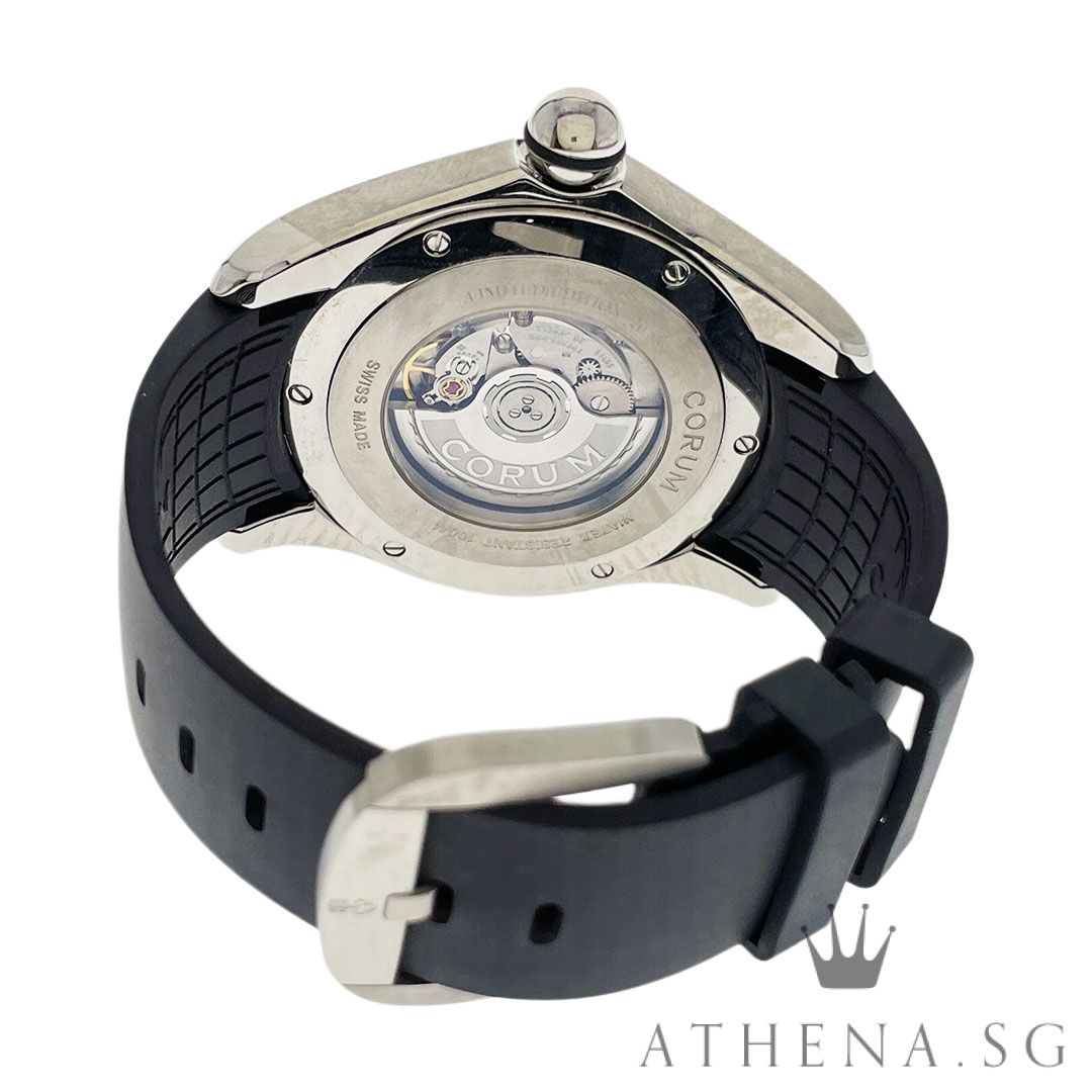 UNWORN!! CORUM DEATH STAR BUBBLE SOLAR "SKULL DIAL" AUTOMATIC LIMITED EDITION OF 88 PIECES WITH BOX & CERT FULL SET 082.310.20 - Image 3