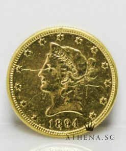 Alternative view of 20K YG COLLECTIBLE UNITED STATES OF AMERICA LIBERTY POUND $10 GOLD COIN YEAR 1894 16.60G ($1,680.00 NETT)