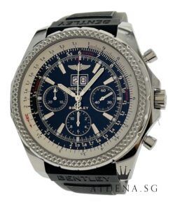 BREITLING BENTLEY 6.75 CHRONOGRAPH AUTOMATIC " BLACK DIAL" WITH BOX & CERT A44362