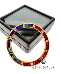 18K YELLOW GOLD SARU BEZEL FOR ROLEX GMT MASTER II 116713 116718