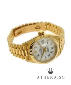 Alternative view of ROLEX 18K YELLOW GOLD ROLEX LADIES DATEJUST "N" SERIES "WHITE DIAMOND DIAL" 69178