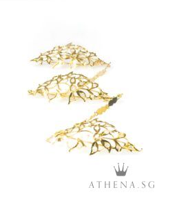 18K YG ANTIQUE DESIGN INTAN KERONSONG/ BROOCH 7.45G