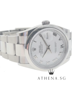 Alternative view of LIKE NEW!! ROLEX MENS OYSTER PERPETUAL DATEJUST 36 "AN" SERIES "WHITE ROMAN DIAL" WITH BOX & CERT DATED (02/2025) (STILL UNDER AGENT WARRANTY) 126200