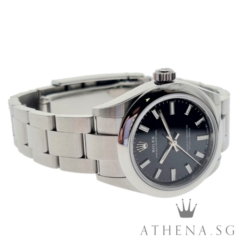 UNWORN !!! ROLEX OYSTER PERPETUAL 28 "AN" SERIES "BLACK INDEX DIAL" WITH BOX & CERT 276200 DATED 2022 - Image 2
