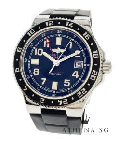 BREITLING SUPEROCEAN AUTOMATIC GMT WITH TRAVEL POUCH & CERT DATED 2013 A32380