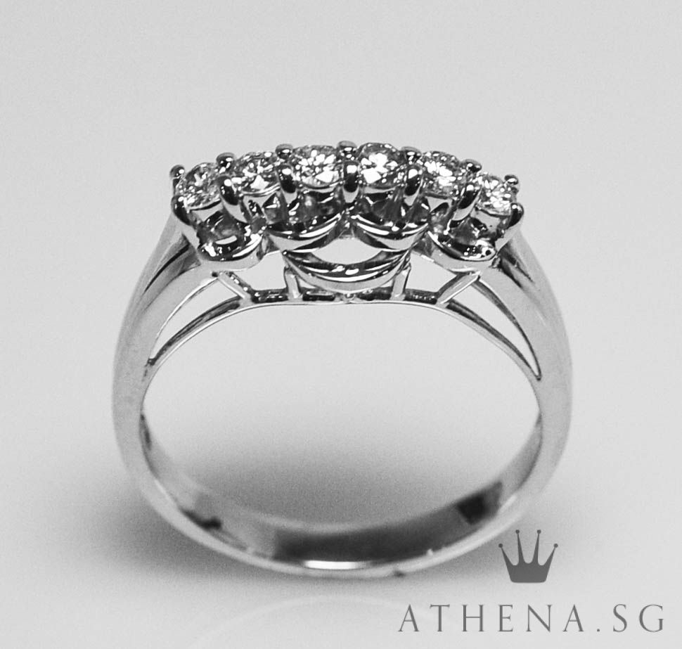 18K WG DIAMOND RING D6-0.30CTS 3.38G (SIZE 15) - Image 3