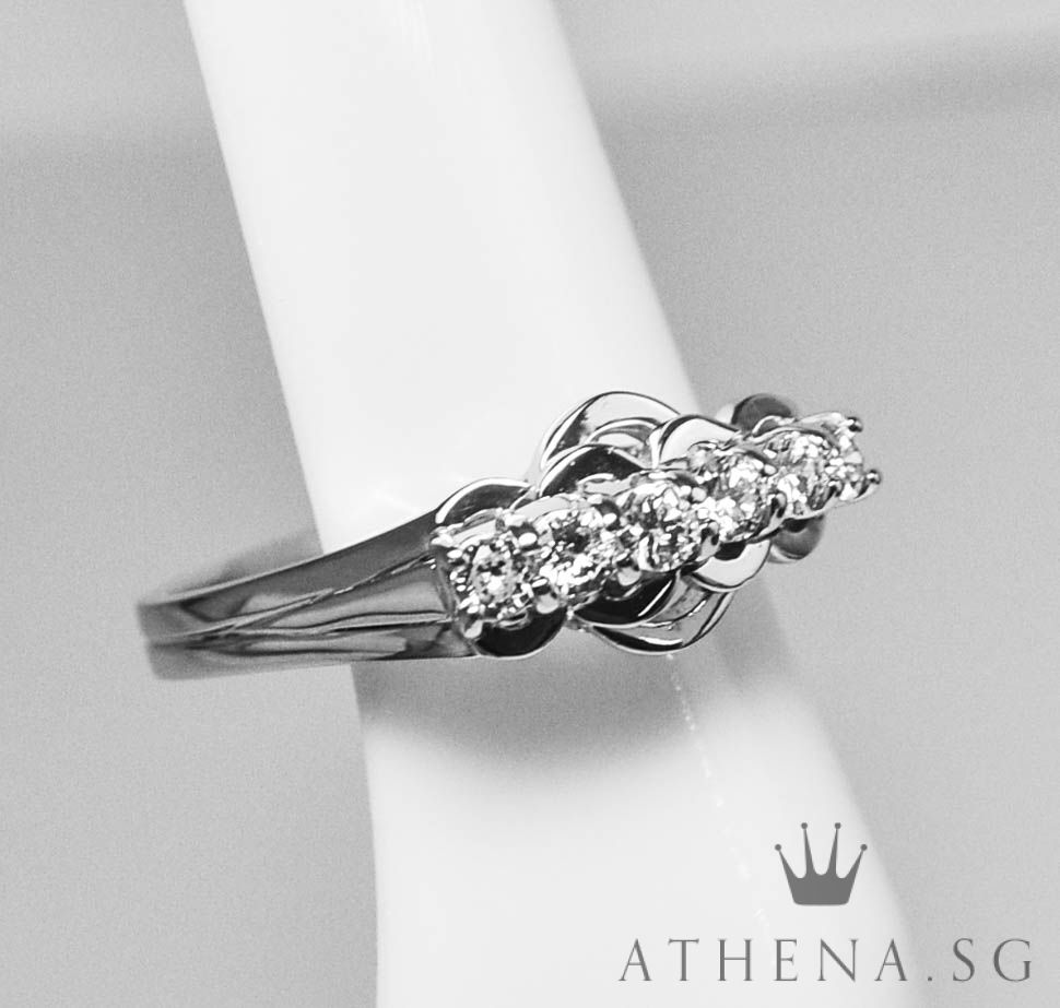 18K WG DIAMOND RING D6-0.30CTS 3.38G (SIZE 15) - Image 5