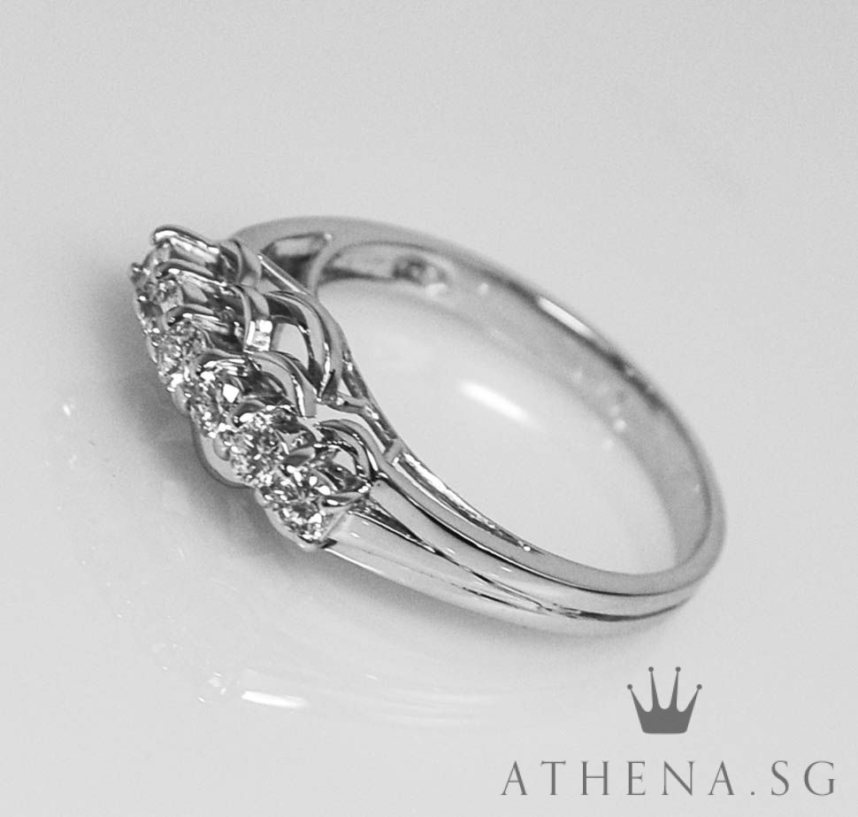 18K WG DIAMOND RING D6-0.30CTS 3.38G (SIZE 15) - Image 6