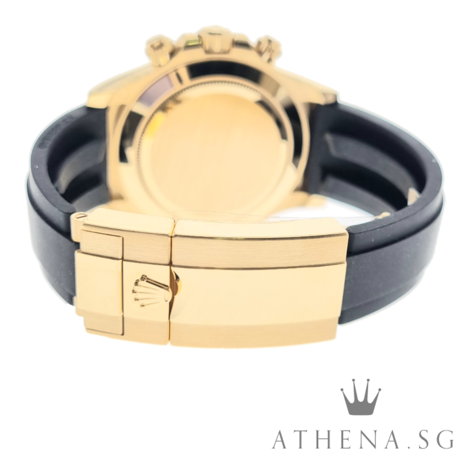 UNWORN!! ROLEX 18K YELLOW GOLD COSMOGRAPH DAYTONA OYSTERFLEX "AN" SERIES "WHITE INDEX DIAL" WITH BOX & CERT DATED 03/2023 (STILL UNDER AGENT WARRANTY) 116518LN - Image 3