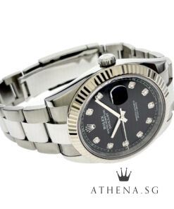 Alternative view of ROLEX MENS OYSTER PERPETUAL DATEJUST 41 "AN" SERIES "SLATE DIAMOND DIAL" WITH BOX & CERT 126334 DATED 2019