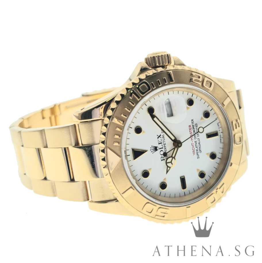 ROLEX 18K YELLOW GOLD ROLESOR YACHT-MASTER 40MM "X" SERIES "WHITE DIAL" (WATCH ONLY) 16628 - Image 2