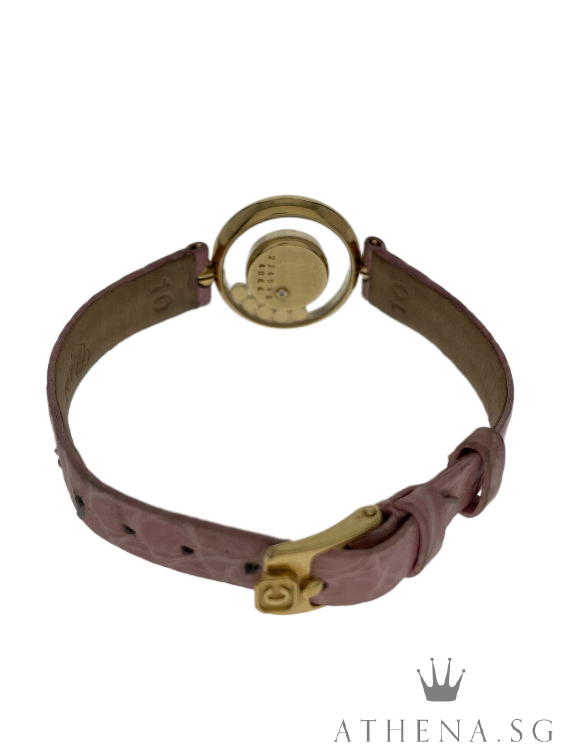 18K YELLOW GOLD CHOPARD HAPPY DIAMOND "5 FLOATING DIAMONDS" QUARTZ 20/3957 (WITH CHOPARD WARRANTY UNTIL 09/2024) - Image 3