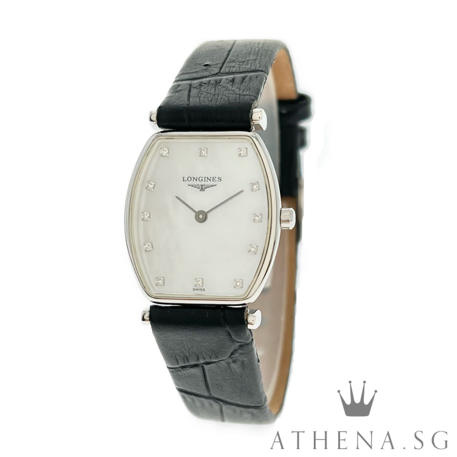 LONGINES LADIES LA GRANDE CLASSIQUE "WHITE MOP DIAMOND DIAL" QUARTZ L4.205.4.87.2