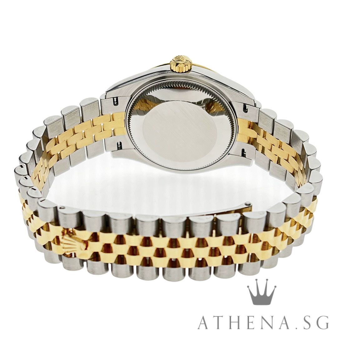 UNWORN!! ROLEX YELLOW ROLESOR MID-SIZE OYSTER PERPETUAL DATEJUST "AN" SERIES "DARK GREY DIAMOND DIAL" WITH BOX & CERT DATED 06/2025 (STILL UNDER AGENT WARRANTY) 278273 - Image 3