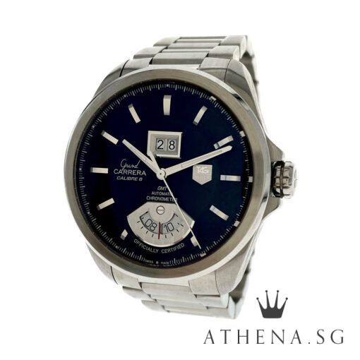 TAG HEUER GRAND CARRERA CALIBRE 8 GMT AUTOMATIC "BLACK DIAL" WITH BOX & CERT DATED 2010 WAV5113