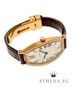 Alternative view of CARTIER TONNEAU ROSE GOLD DIAMOND LADIES WATCH WITH BOX & CERT DATED 2018 WE400331