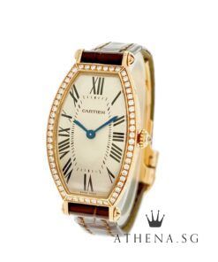 CARTIER TONNEAU ROSE GOLD DIAMOND LADIES WATCH WITH BOX & CERT DATED 2018 WE400331