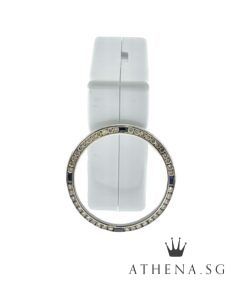 Alternative view of 18K WHITE GOLD DIAMOND SAPPHIRE BEZEL FOR ROLEX MID/BOY SIZE WATCH 31MM