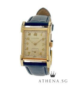 14K YELLOW GOLD LONGINES MENS ART DECO 22L ESTATE  (WATCH ONLY)